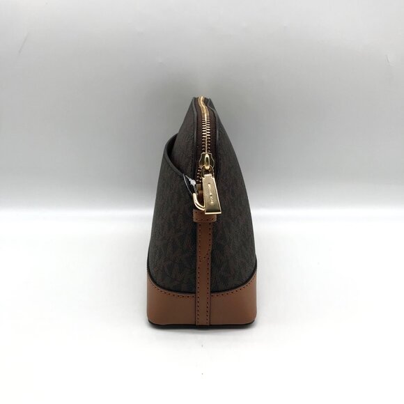 Michael Kors Brown Coated Canvas Large Jet Set Charm Dome - Picture 3 of 11